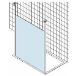 Kermi Walk-In Free douchewand vrijstaand met 2 plafondsteunen 119x200cm glanszilver/helder XXWSF11820VAK