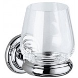 Keuco Astor glashouder met echt kristal glas chroom 02150019000