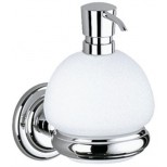 Keuco Astor lotiondispenser bolvorm met houder en pomp chroom 02153019000