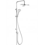 Kludi Fizz dual shower systeem 2 weg met omstel met glijstuk- doucheslang- hoofddouche-handouche en chroom 670930500