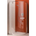 Koralle S550 douchecabine kwartrond 100x195cm rechts GlasPlus glansalu/helder L66508497534
