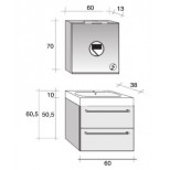 Riho Slimline badmeubelset 60cm incl spiegelkast kleur Orme SL060/DORDOR/S02 