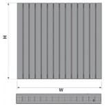 Thermic Veltis H100 alu decorradiator H600xL1050mm 1555W S600 wit stru