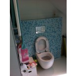 Toilet Oisterwijk met blauw mozaiek