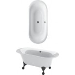 Villeroy & Boch Ceta ovaal ligbad 1750x750x471mm wit quaryl vrijstaand met poten (