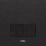Wisa Delos bedieningsplaat aluminium mechanisch 16x16cm met dualflush voor XS WC-element zwart 8050420138