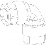 Wisa Simplast kniestuk 50x50mm zwart 8030600050