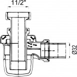 Wisa kunststof combisifon met beluchter 6/4" 7401218980